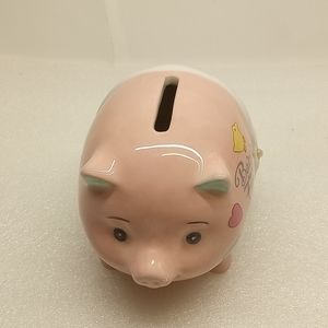 VTG  2000 ENESCO Beautiful Beginnings Babys First Bank "October " Stone Pig Bank